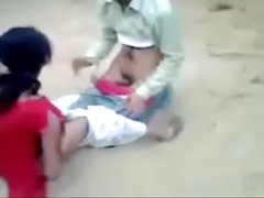 Indian Village Women Fucks 2 Guys in Public